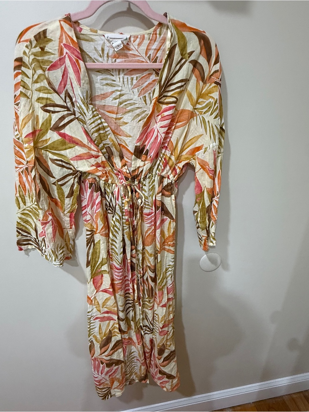 Love Riche Floral Midi Dress in Pink, Olive & Orange